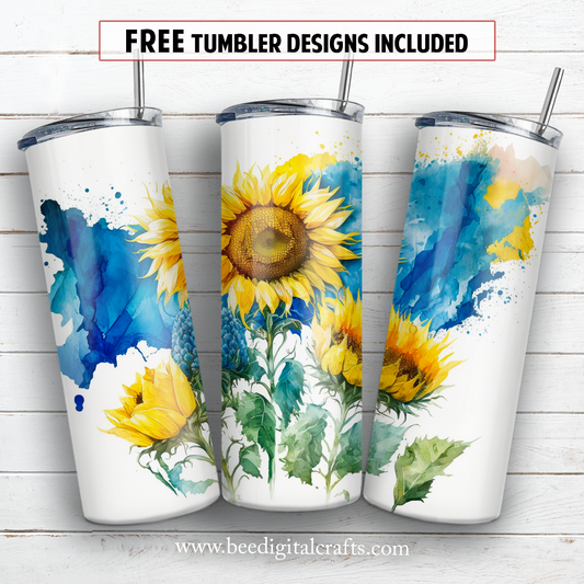 20 oz skinny tumbler sublimation design