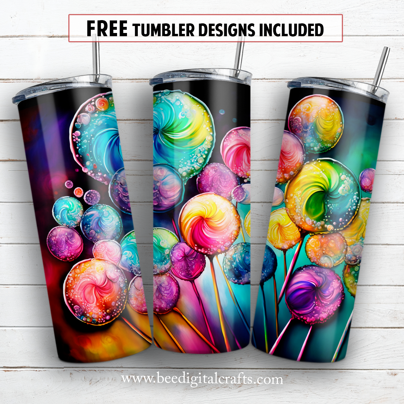 20 oz skinny tumbler sublimation design