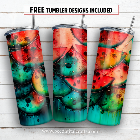 20 oz skinny tumbler sublimation design