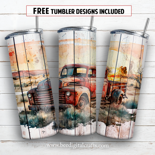 20 oz skinny tumbler sublimation design