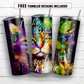 20 oz skinny tumbler sublimation design