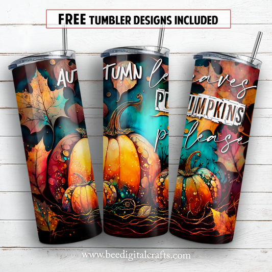 20 oz skinny tumbler sublimation design