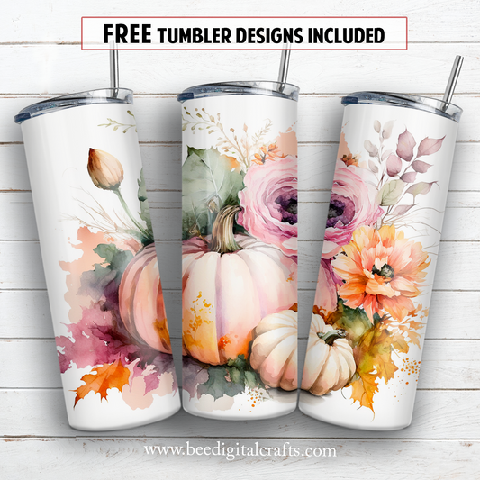 20 oz skinny tumbler sublimation design