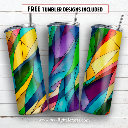 20 oz skinny tumbler sublimation design