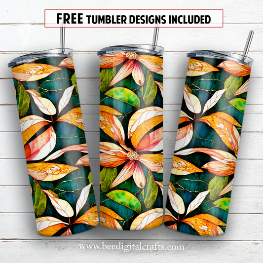 20 oz skinny tumbler sublimation design