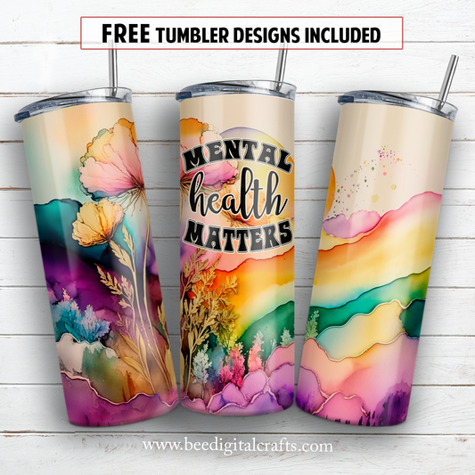 20 oz skinny tumbler sublimation design