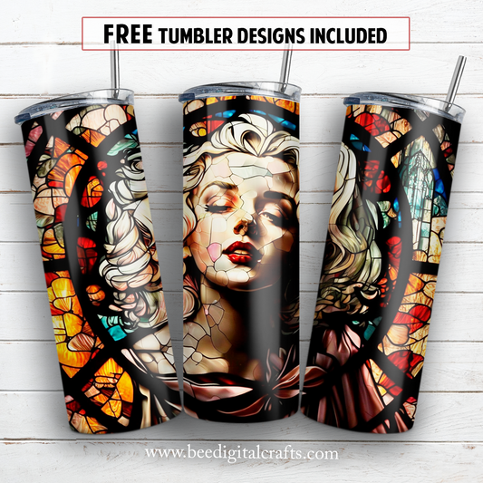 20 oz skinny tumbler sublimation design