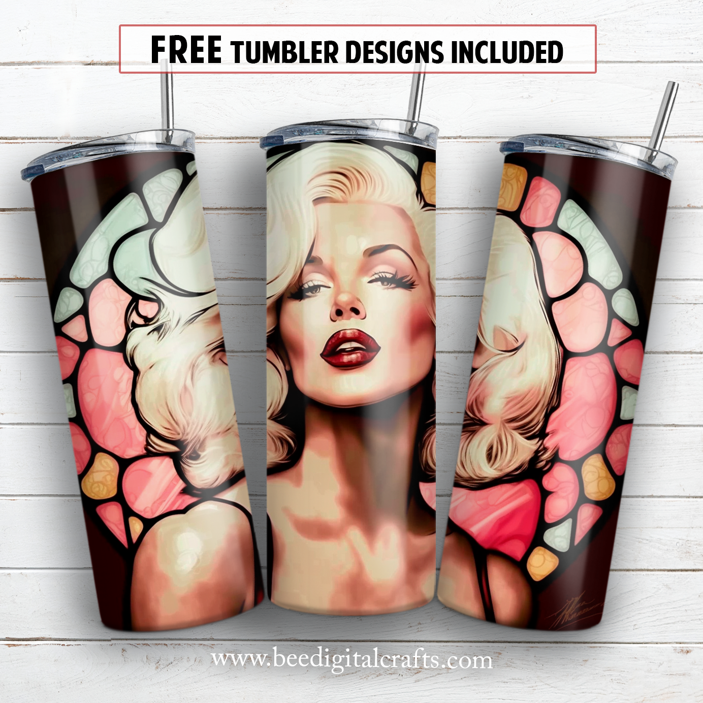 20 oz skinny tumbler sublimation design