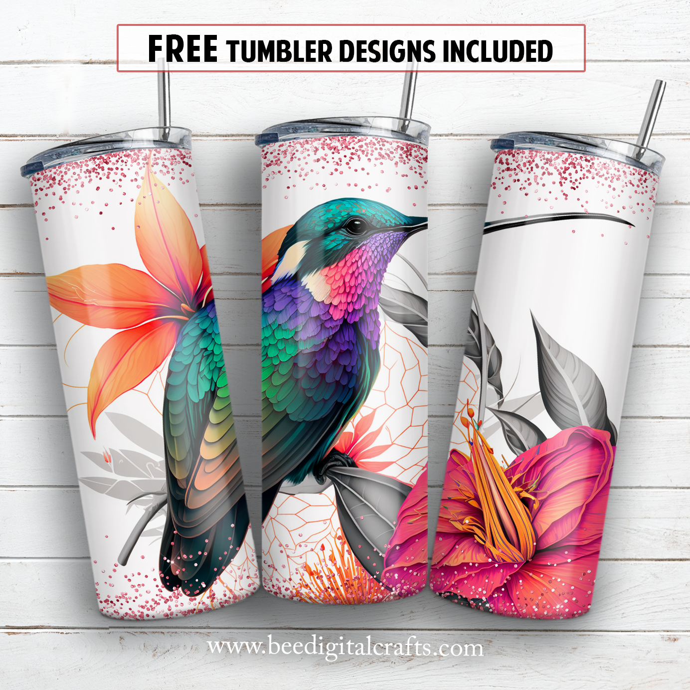 20 oz skinny tumbler sublimation design