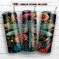 20 oz skinny tumbler sublimation design