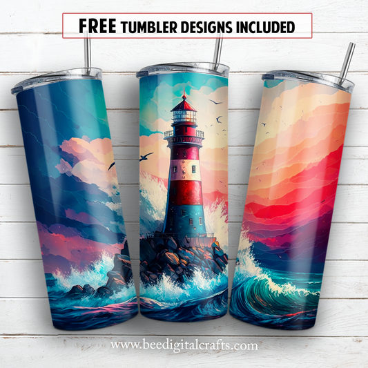 20 oz skinny tumbler sublimation design