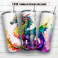 20 oz skinny tumbler sublimation design