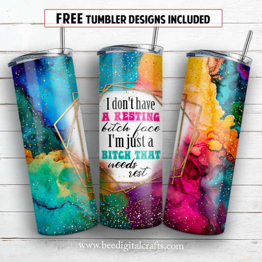 20 oz skinny tumbler sublimation design