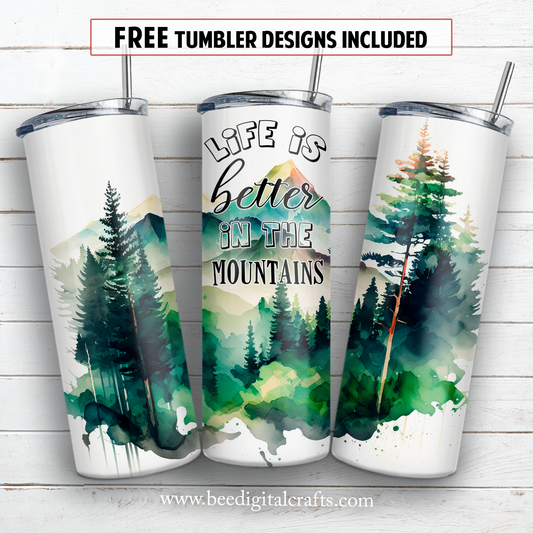 20 oz skinny tumbler sublimation design