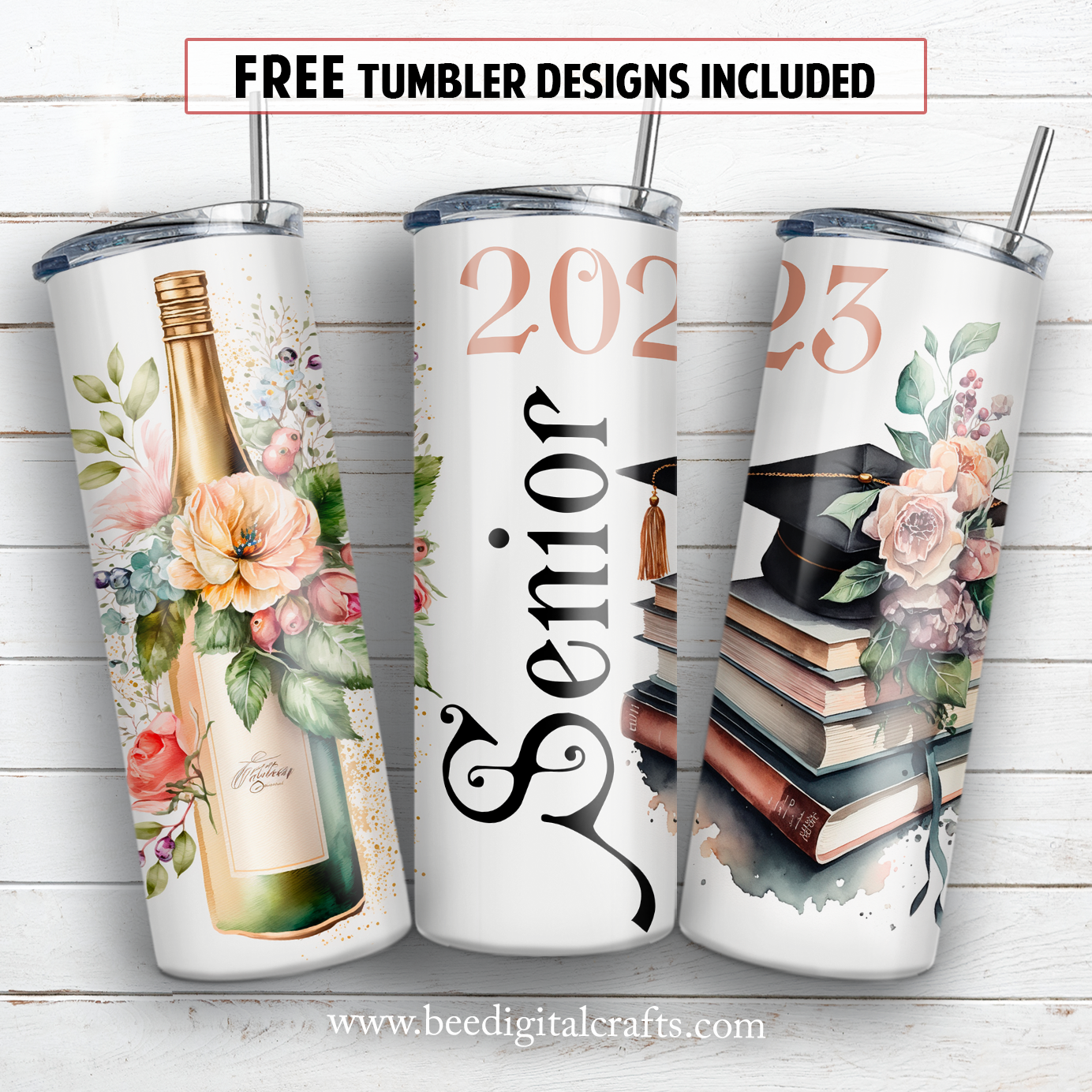 20 oz skinny tumbler sublimation design