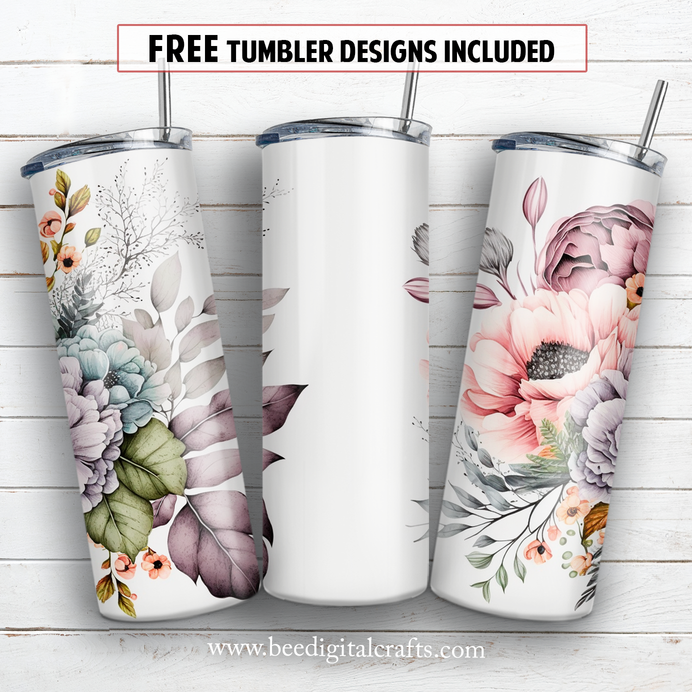 20 oz skinny tumbler sublimation design