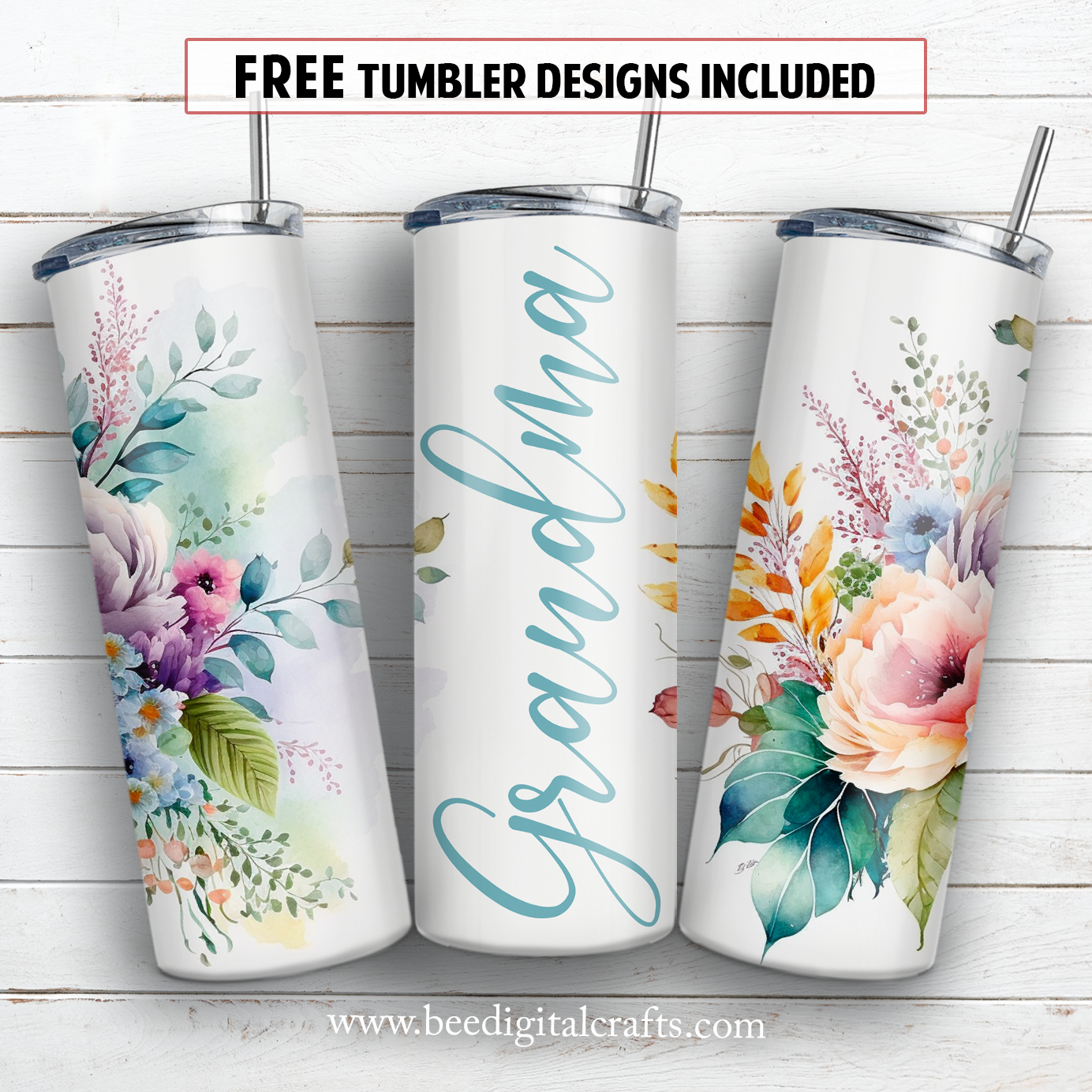 20 oz skinny tumbler sublimation design