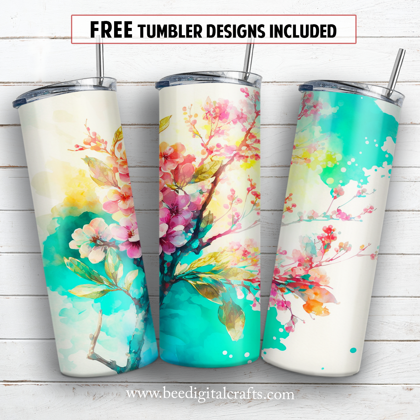 20 oz skinny tumbler sublimation design