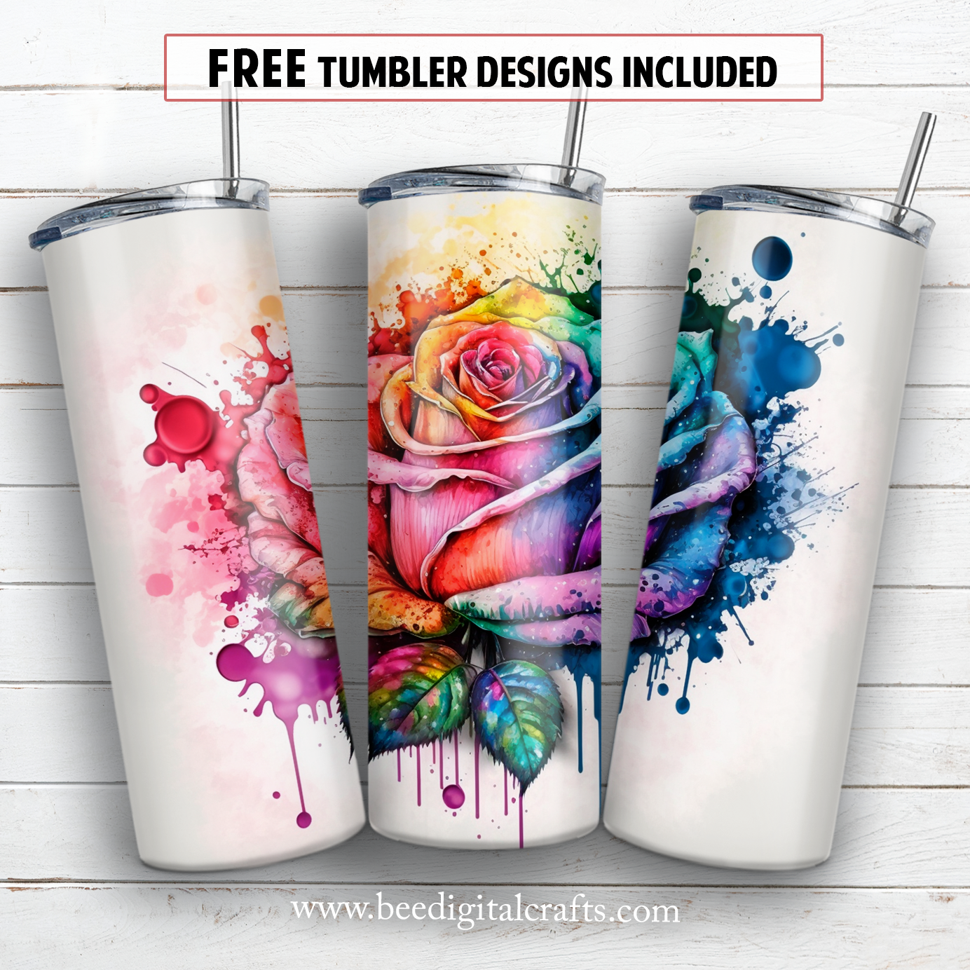 20 oz skinny tumbler sublimation design