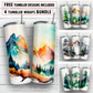 20 oz skinny tumbler sublimation design