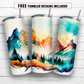 20 oz skinny tumbler sublimation design