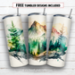 20 oz skinny tumbler sublimation design