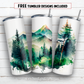 20 oz skinny tumbler sublimation design