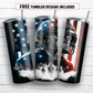 20 oz skinny tumbler sublimation design