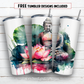 20 oz skinny tumbler sublimation design