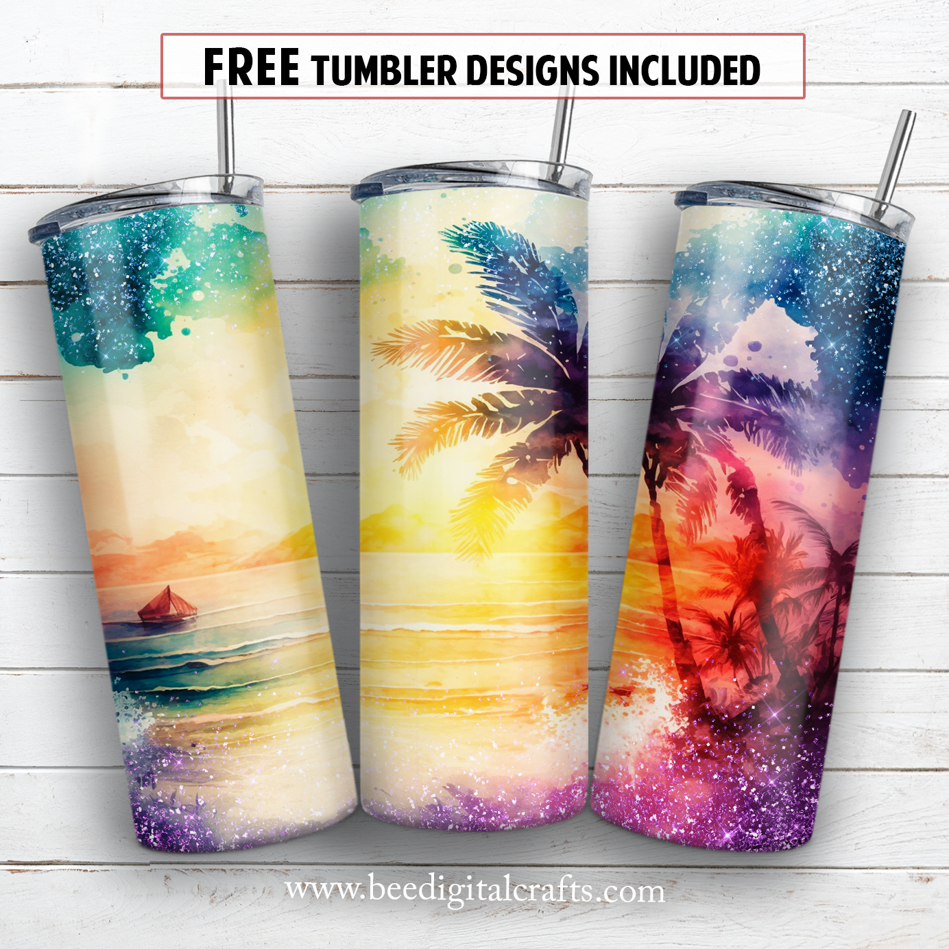 20 oz skinny tumbler sublimation design