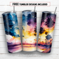 20 oz skinny tumbler sublimation design