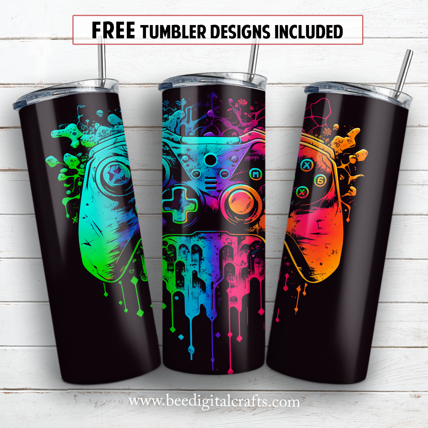 20 oz skinny tumbler sublimation design