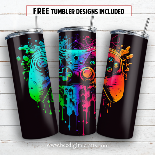 20 oz skinny tumbler sublimation design