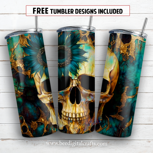 20 oz skinny tumbler sublimation design