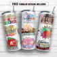 20 oz skinny tumbler sublimation design