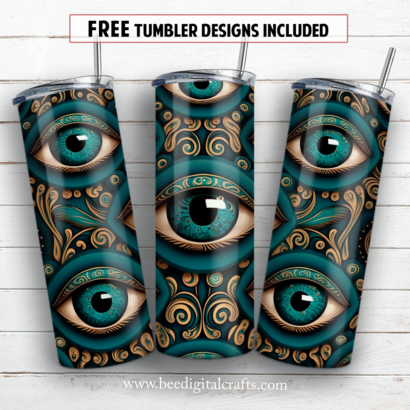 20 oz skinny tumbler sublimation design