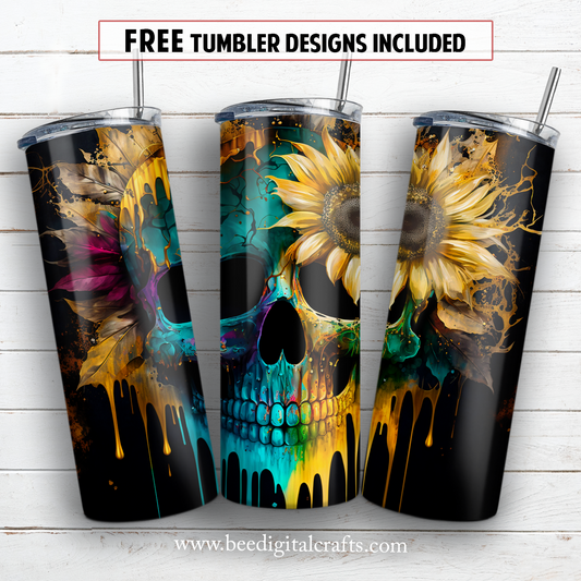 20 oz skinny tumbler sublimation design