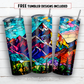 20 oz skinny tumbler sublimation design