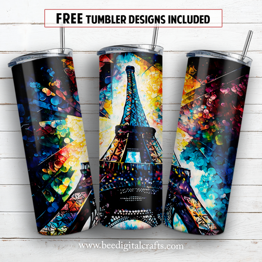 20 oz skinny tumbler sublimation design