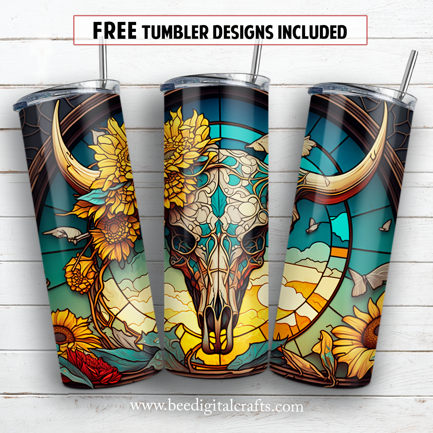 20 oz skinny tumbler sublimation design