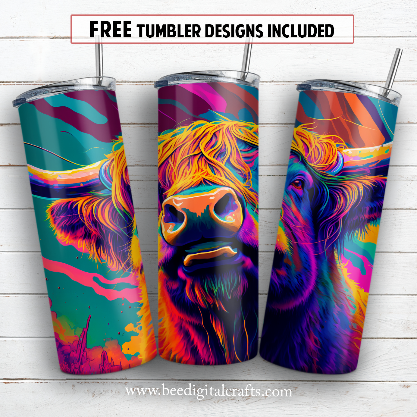 20 oz skinny tumbler sublimation design