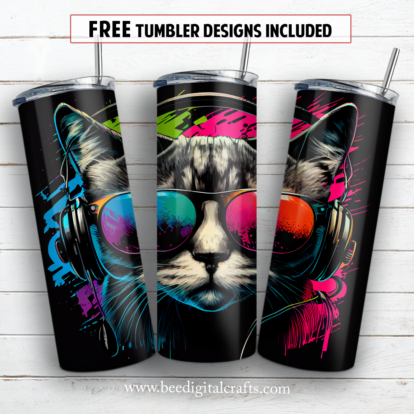 20 oz skinny tumbler sublimation design