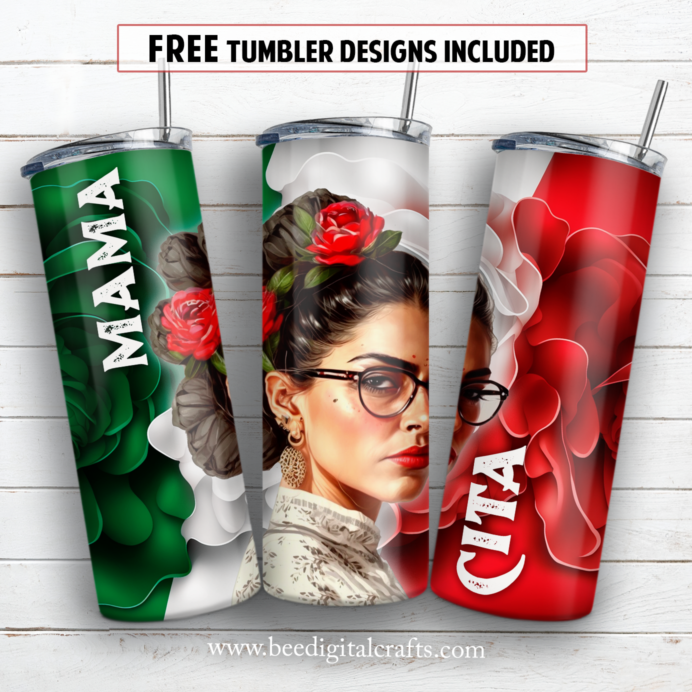 20 oz skinny tumbler sublimation design