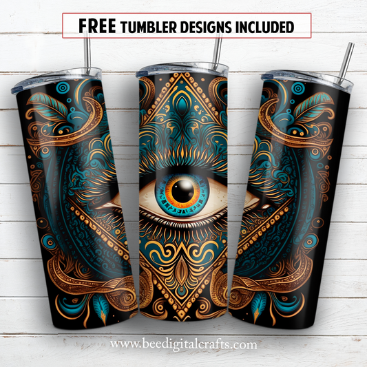 20 oz skinny tumbler sublimation design