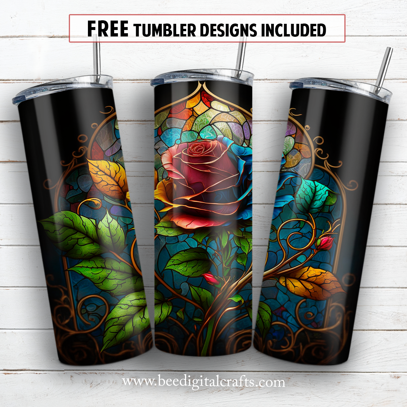 20 oz skinny tumbler sublimation design