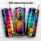 20 oz skinny tumbler sublimation design