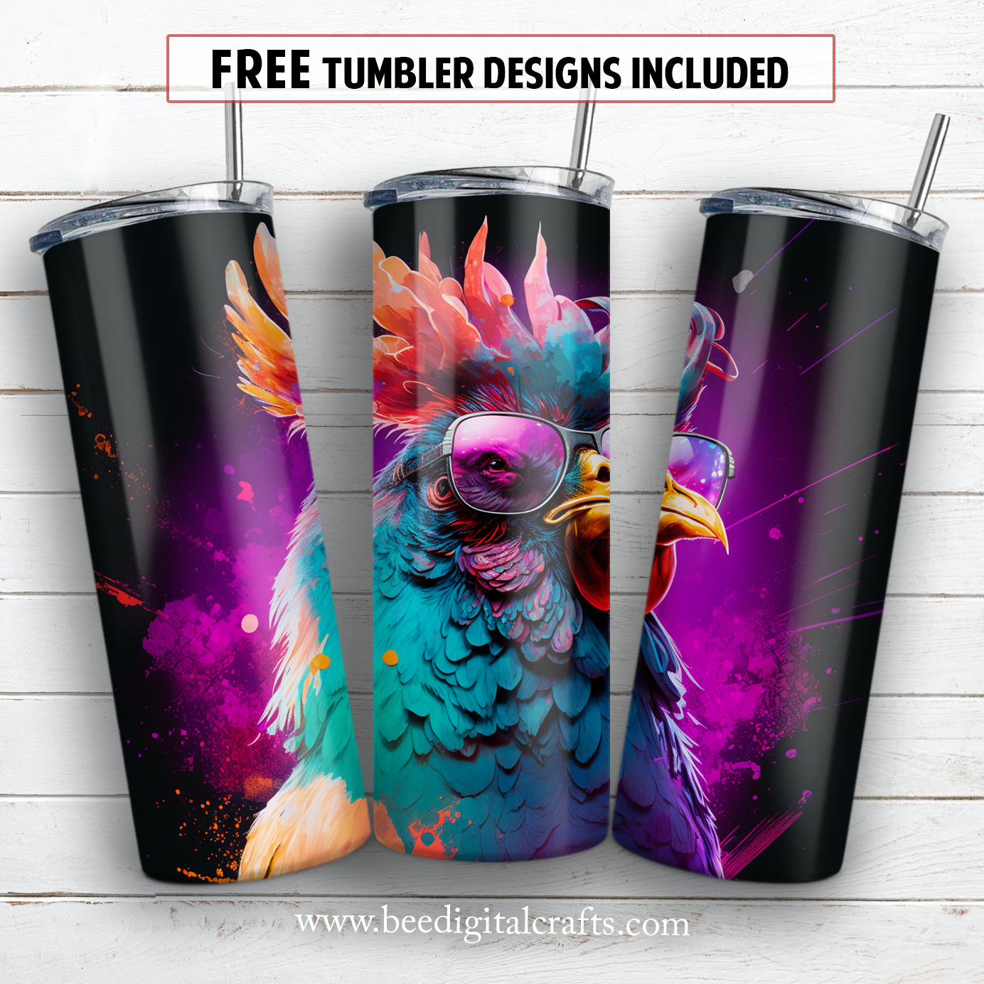 20 oz skinny tumbler sublimation design