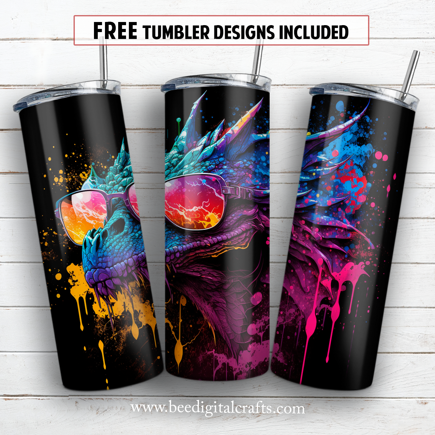 20 oz skinny tumbler sublimation design