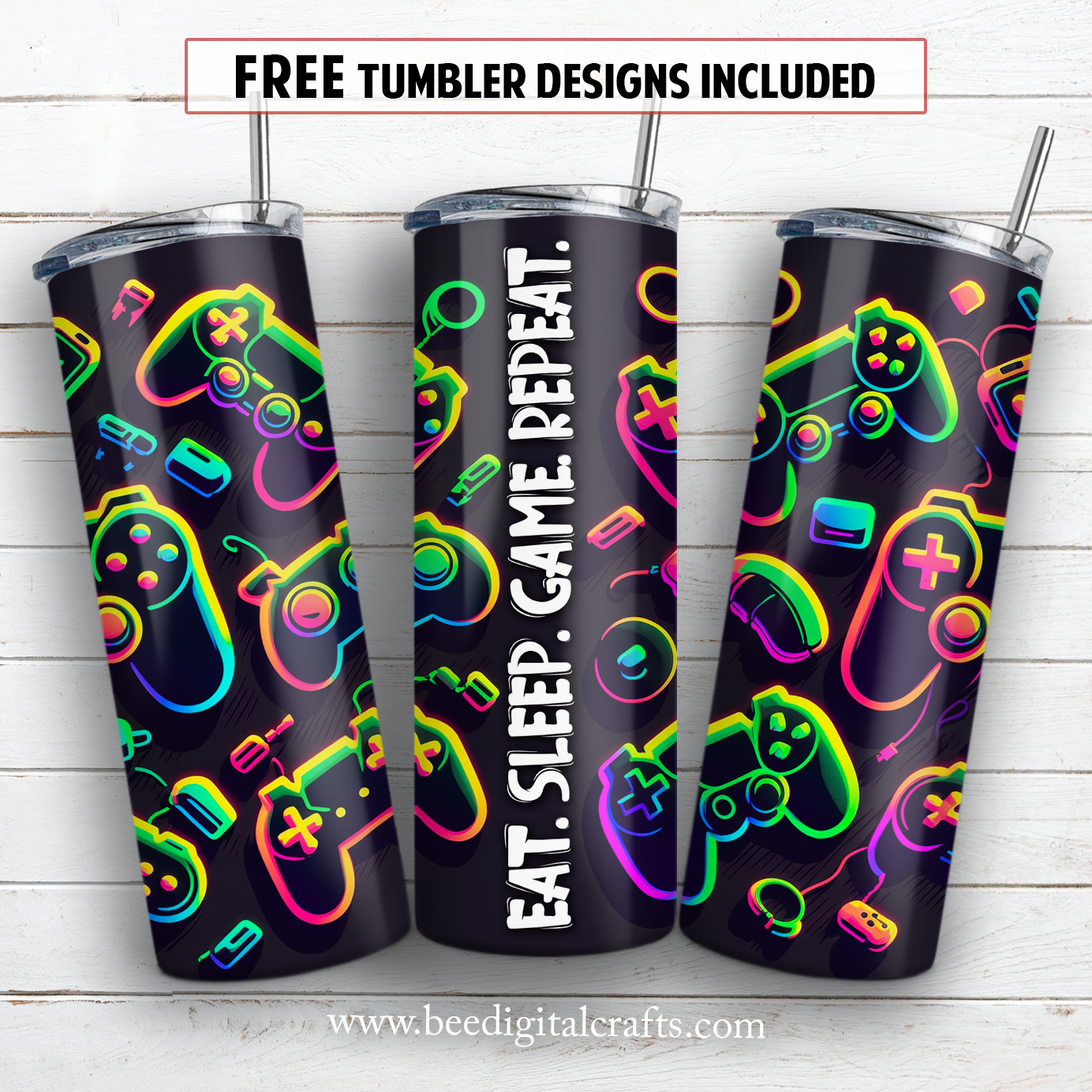 20 oz skinny tumbler sublimation design