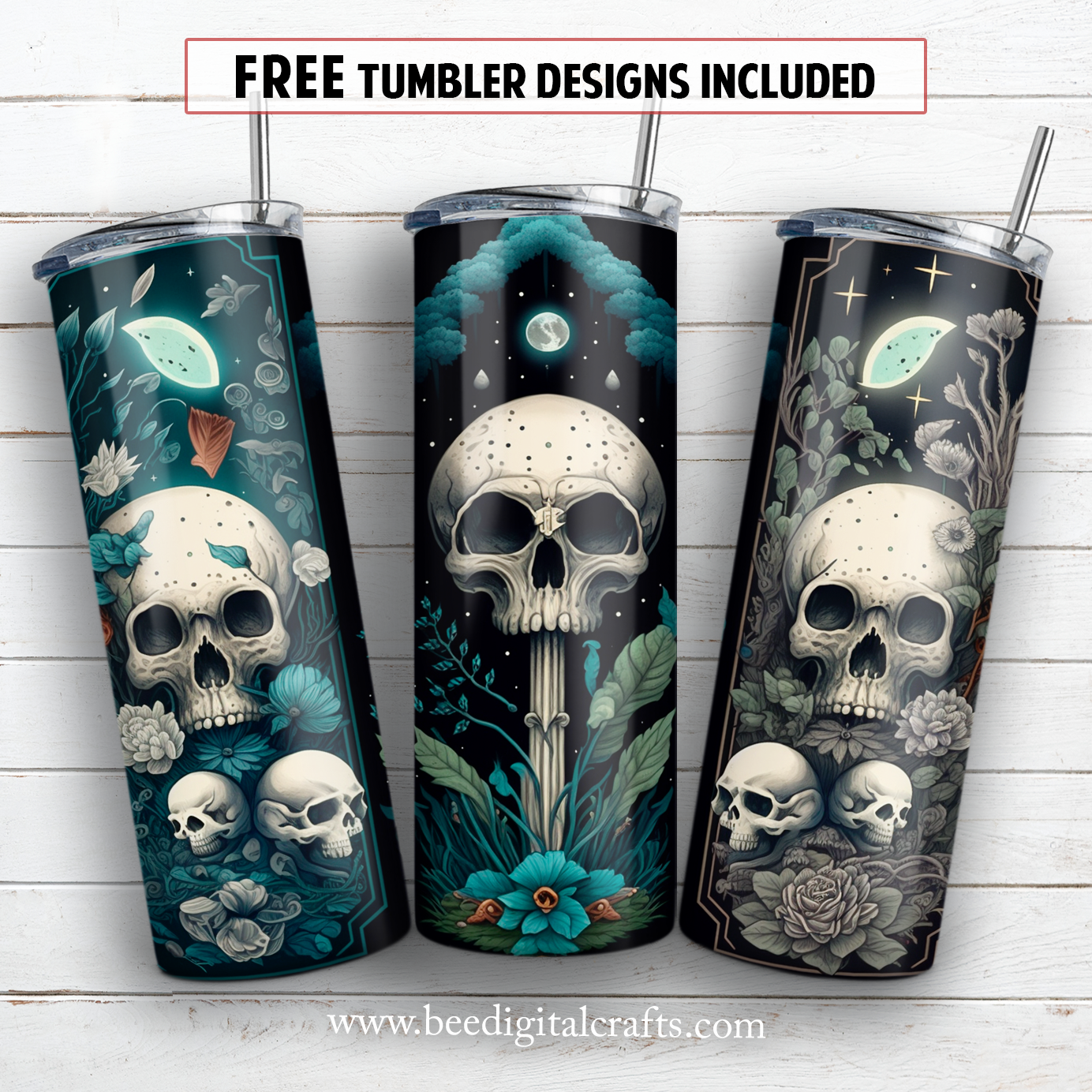 20 oz skinny tumbler sublimation design